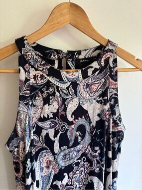 Boho Dress Paisley Print Black & Blue Multicolour Spring/Summer Sundress